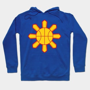 Philippine Basketball Sun (Red Outline) Hoodie